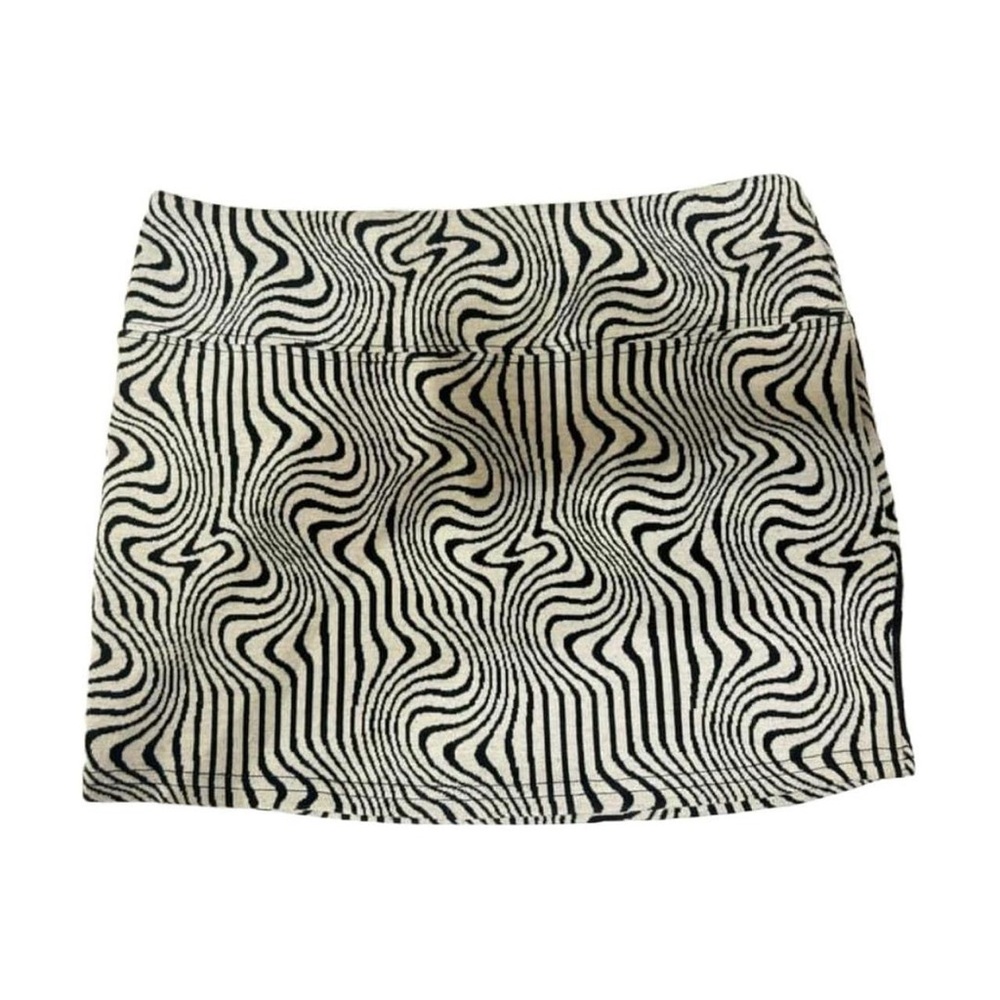 Urban Outfitters black & white swirl mini skirt
